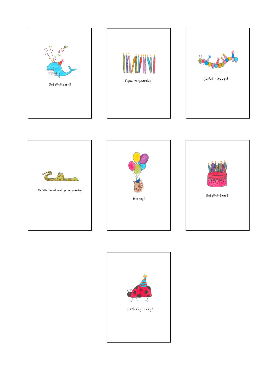 Bundel - Verjaardagskaarten