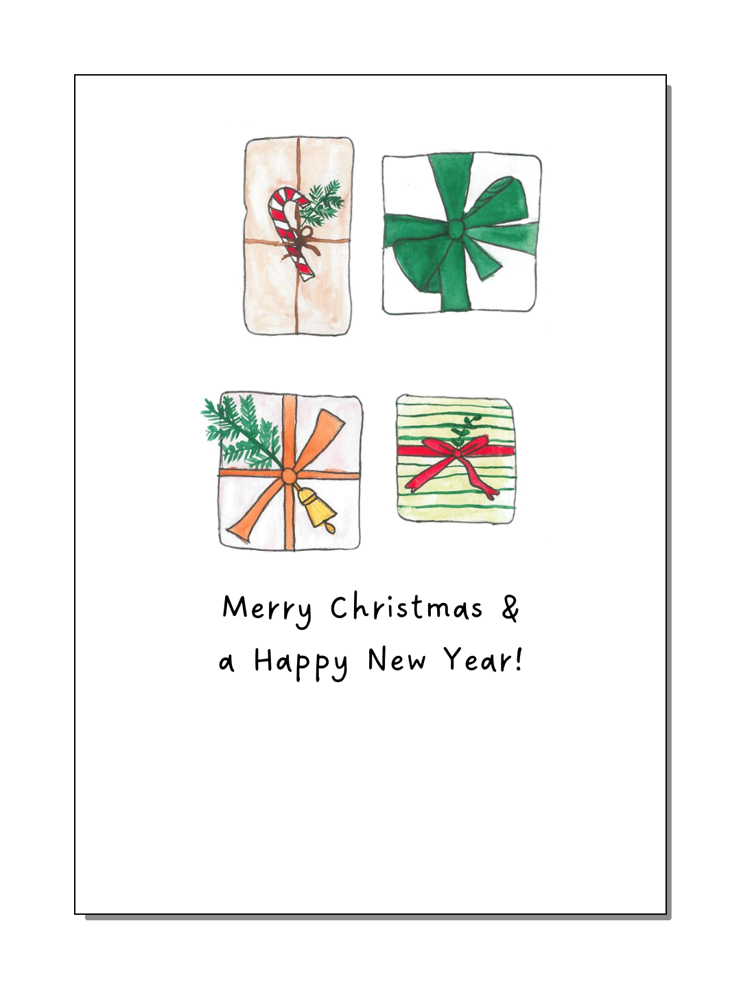 Kaart - Kerst cadeautjes
