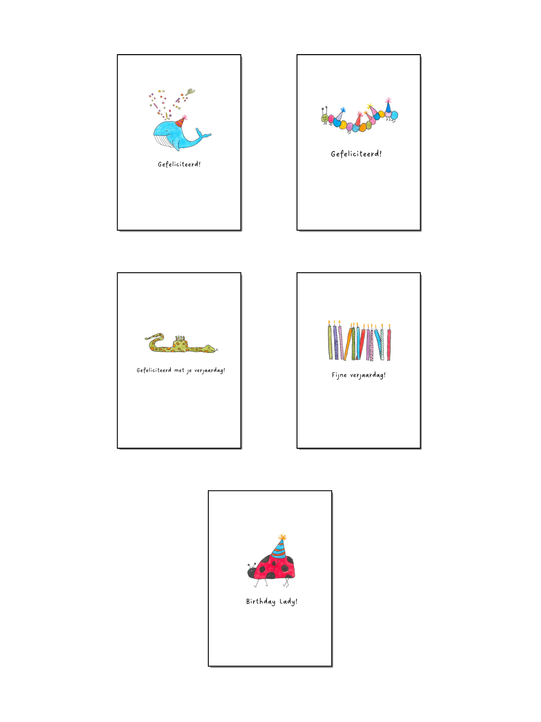 Bundel - Verjaardagskaarten