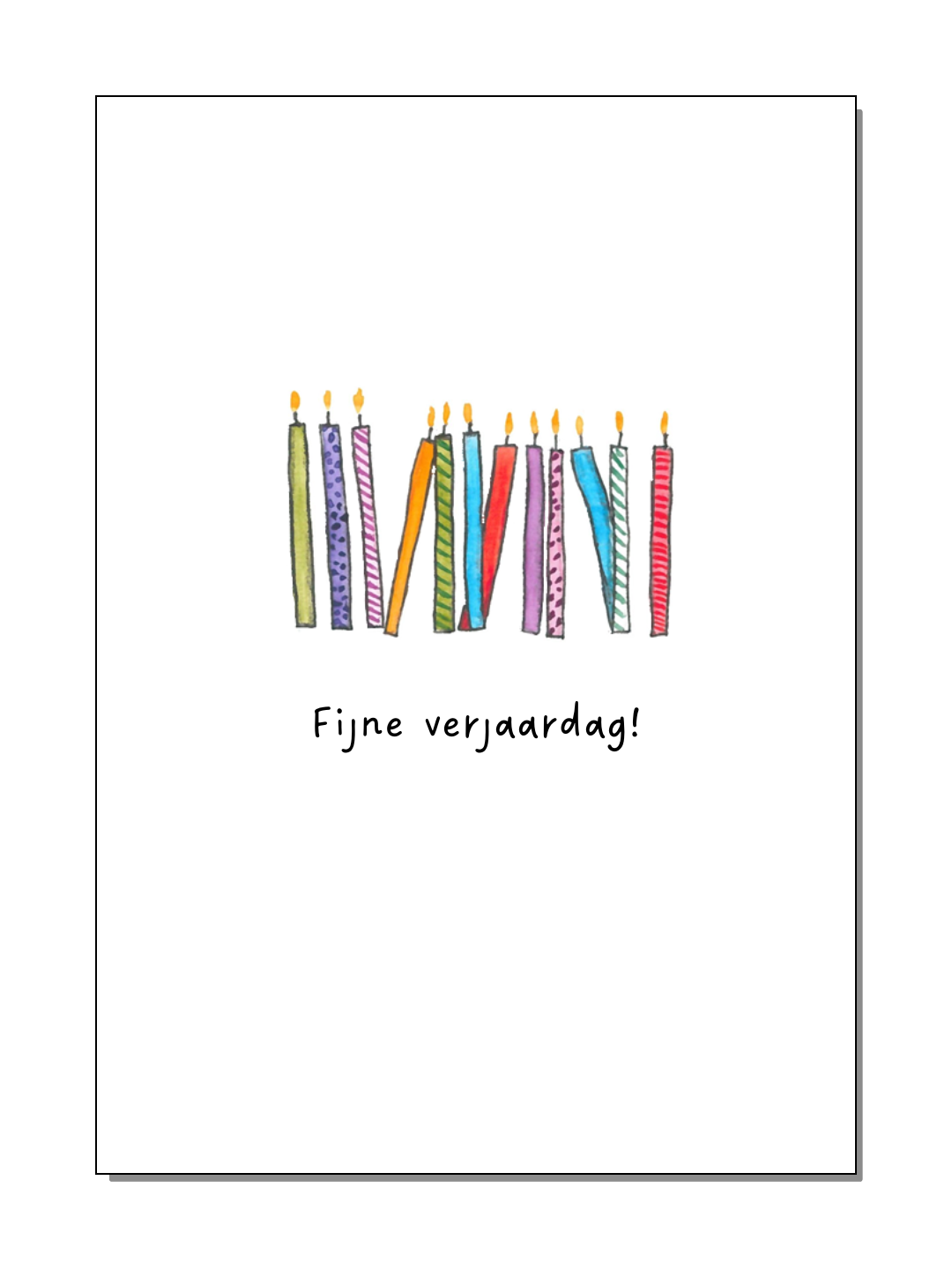 Kaart - Verjaardag kaarsjes